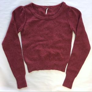 New Free People Raspberry Alpaca Blend Sweater XS